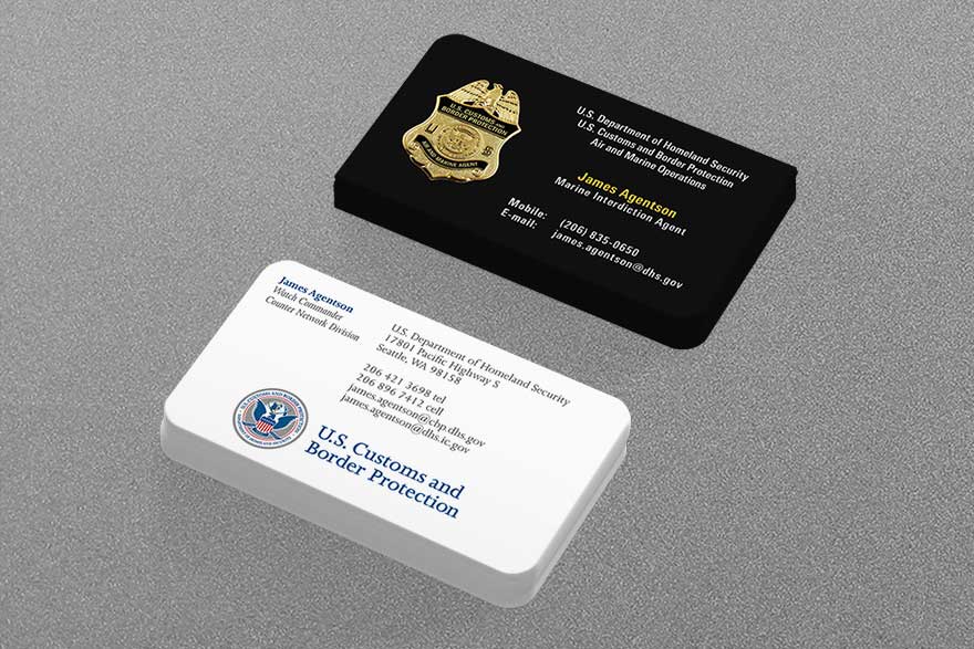 U.S. Department of Homeland Security CBP Business Cards