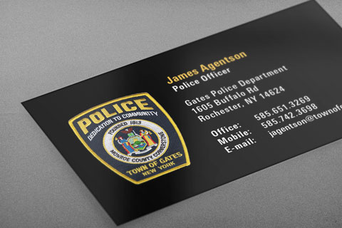 Gates NY Police Department Business Card